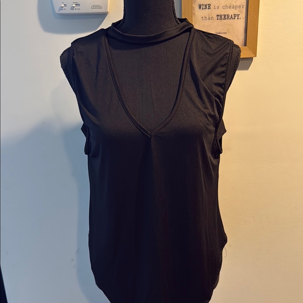 Source Unknown Black Sleeveless Tank Top